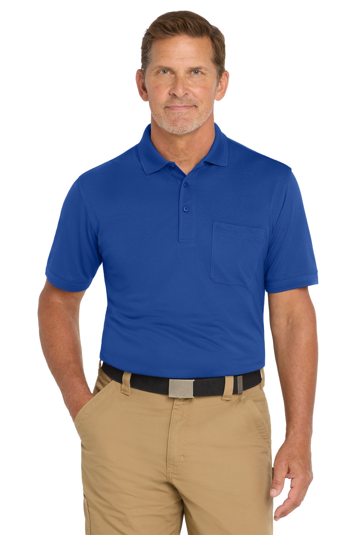 CornerStone Industrial Snag-Proof Pique Pocket Polo. CS4020P - EMBROIDERED