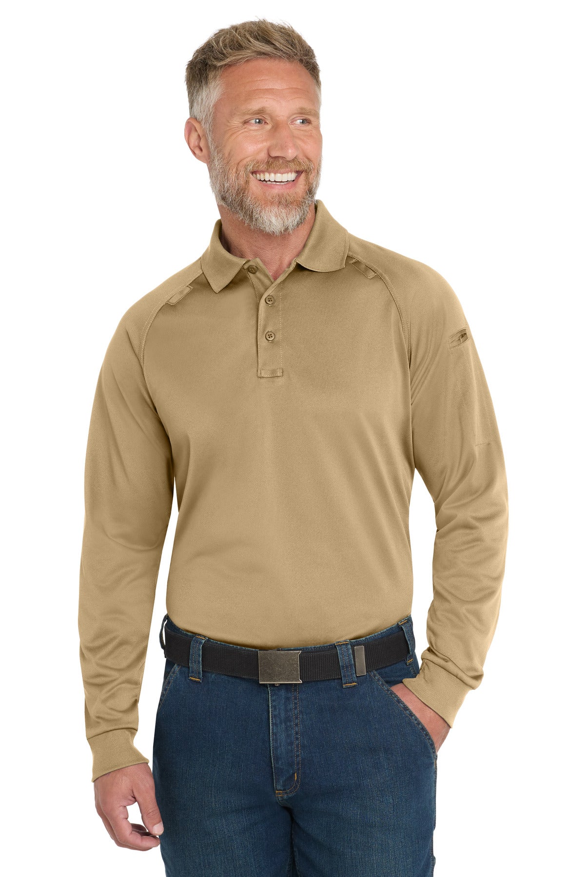 CornerStone - Select Long Sleeve Snag-Proof Tactical Polo. CS410LS - EMBROIDERED