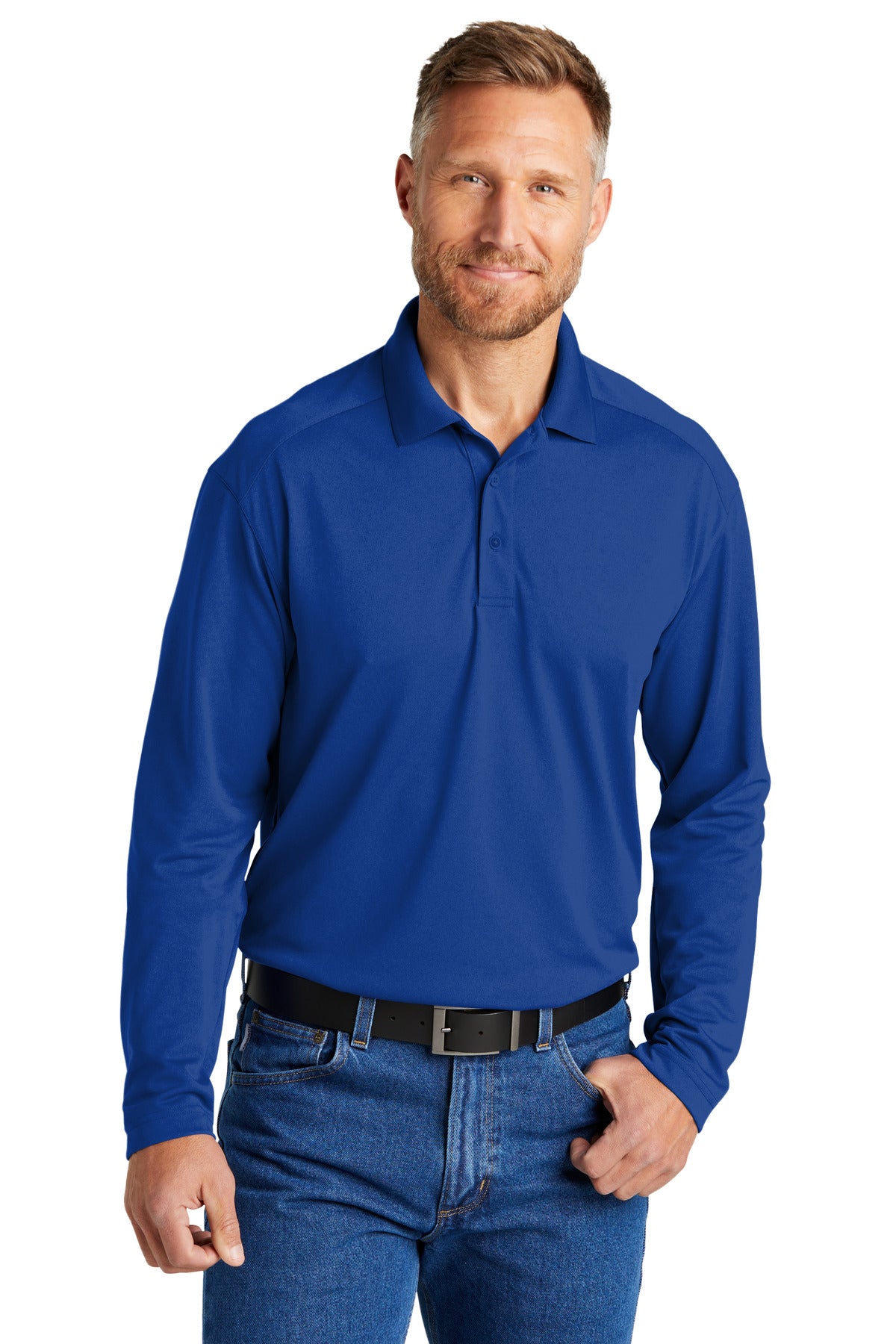 CornerStone Select Lightweight Snag-Proof Long Sleeve Polo CS418LS - EMBROIDERED