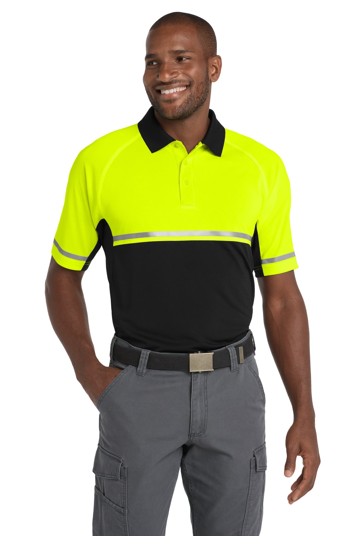 CornerStone Select Lightweight Snag-Proof Enhanced Visibility Polo CS423 - EMBROIDERED