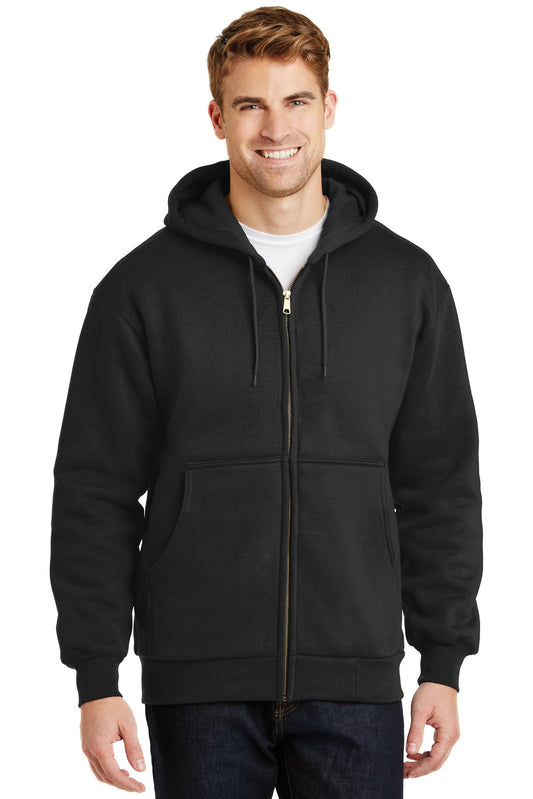 CornerStone - Heavyweight Full-Zip Hooded Sweatshirt with Thermal Lining. CS620 - EMBROIDERED