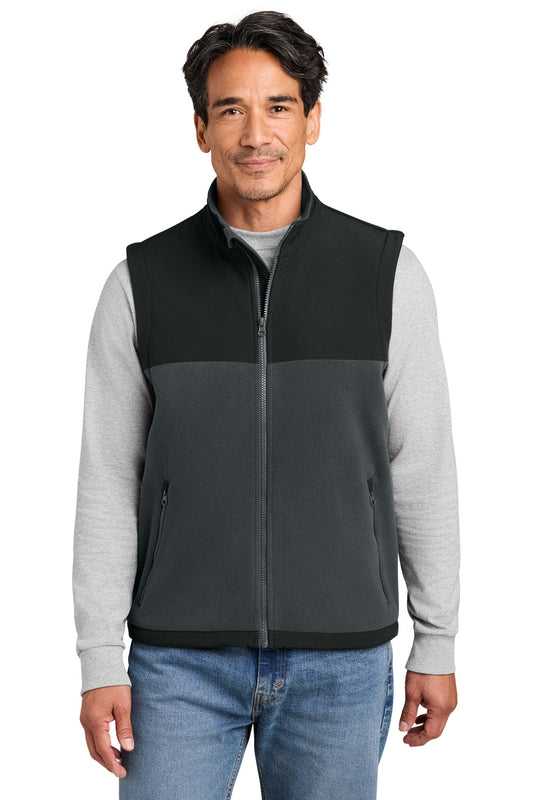 CornerStone Fleece Overlay Vest CSF751 - EMBROIDERED
