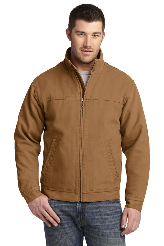 CornerStone Washed Duck Cloth Flannel-Lined Work Jacket. CSJ40 - EMBROIDERED