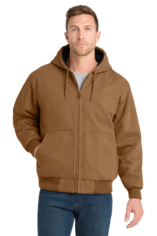 CornerStone Washed Duck Cloth Insulated Hooded Work Jacket. CSJ41 - EMBROIDERED