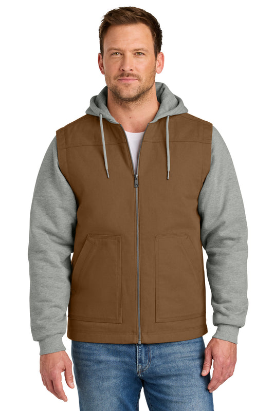 CornerStone Duck Fleece Full-Zip Hooded Jacket CSJ42 - EMBROIDERED