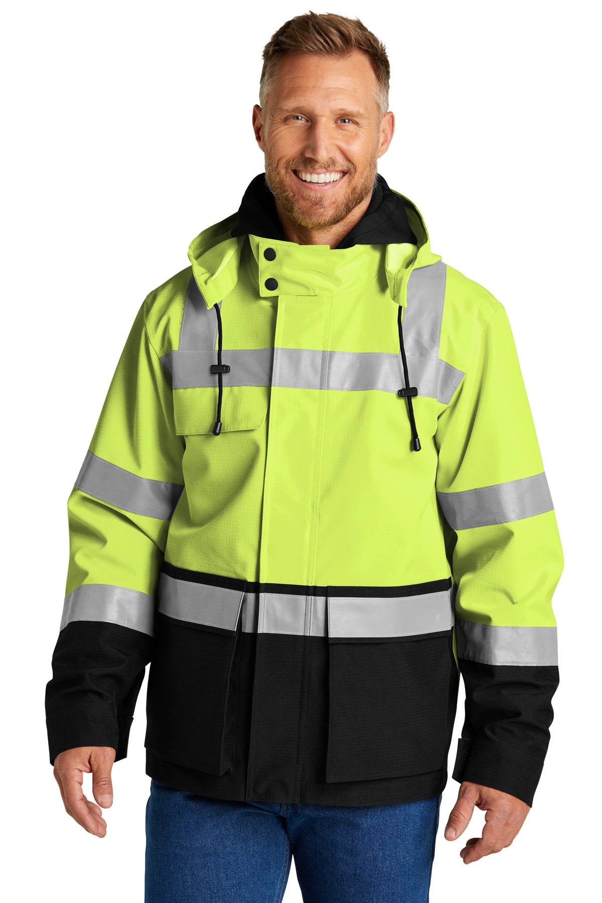 CornerStone ANSI 107 Class 3 Waterproof Ripstop 3-In-1 Parka CSJ502 - EMBROIDERED