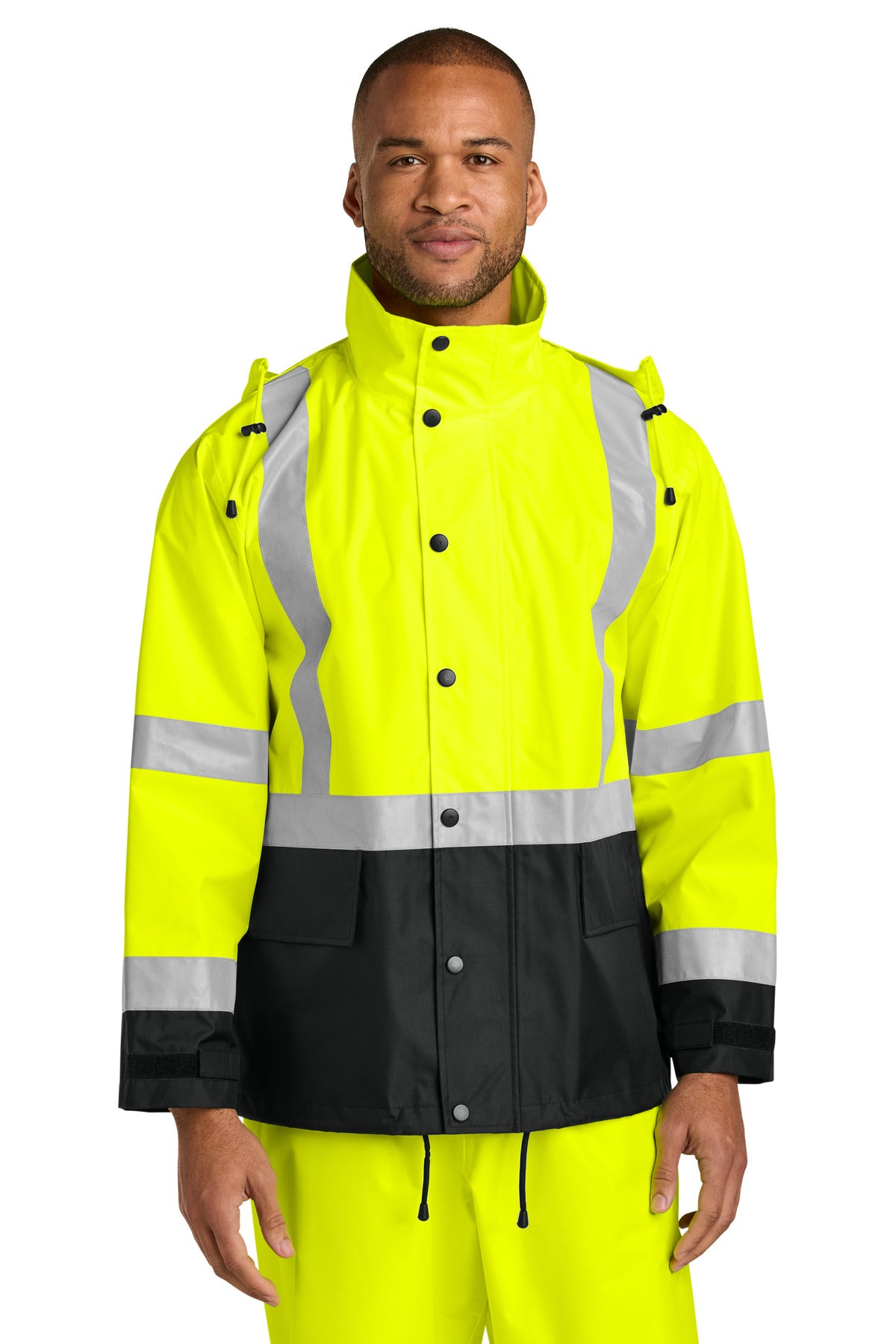 CornerStone ANSI 107 Class 3 Rain Jacket CSJ504 - EMBROIDERED