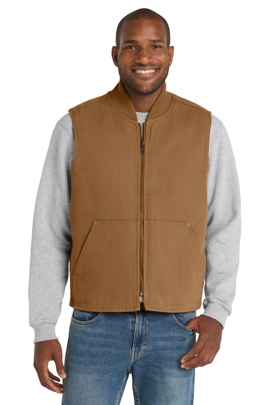 CornerStone Washed Duck Cloth Vest. CSV40 - EMBROIDERED