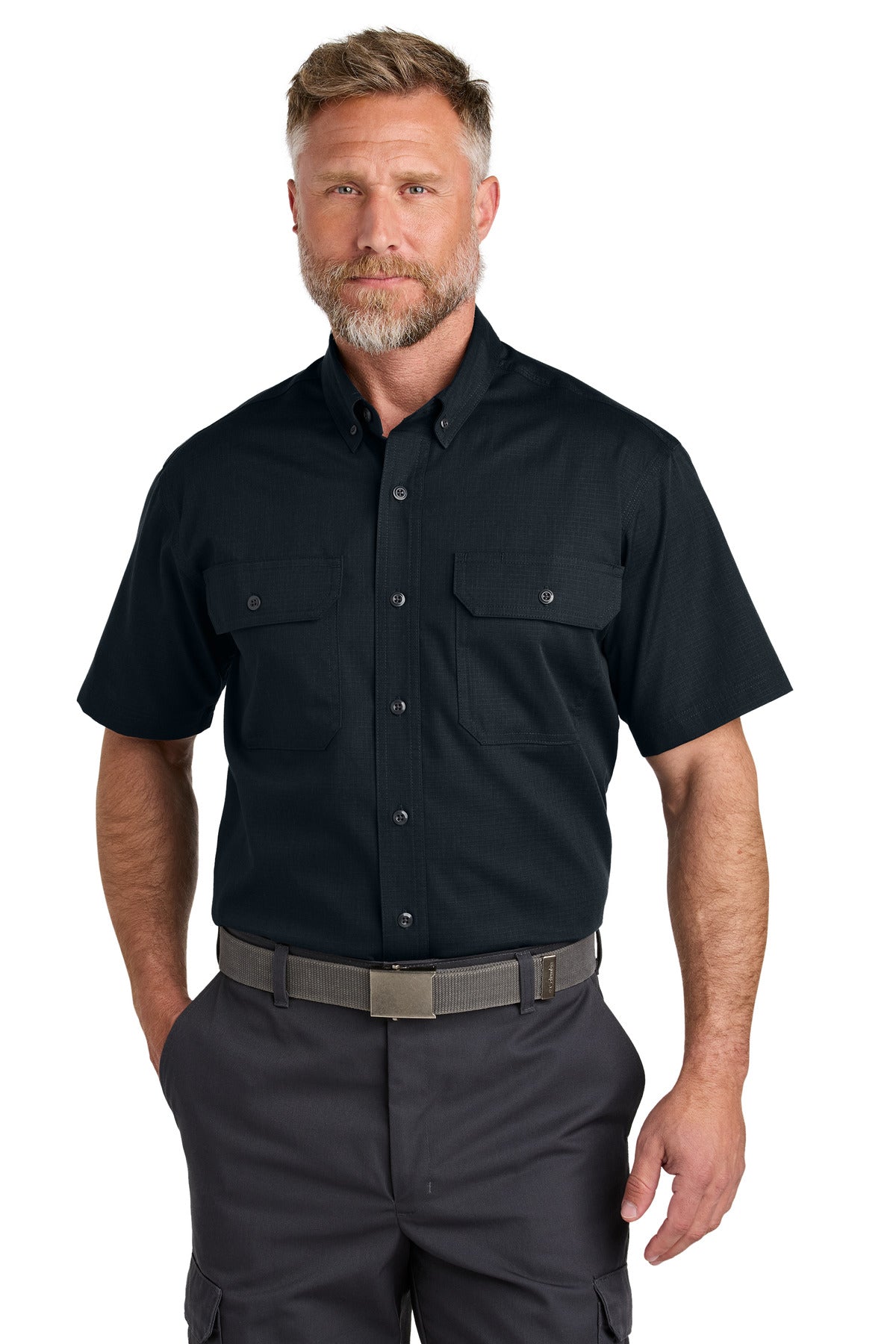CornerStone Short Sleeve Select Ripstop Shirt CSW175 - EMBROIDERED