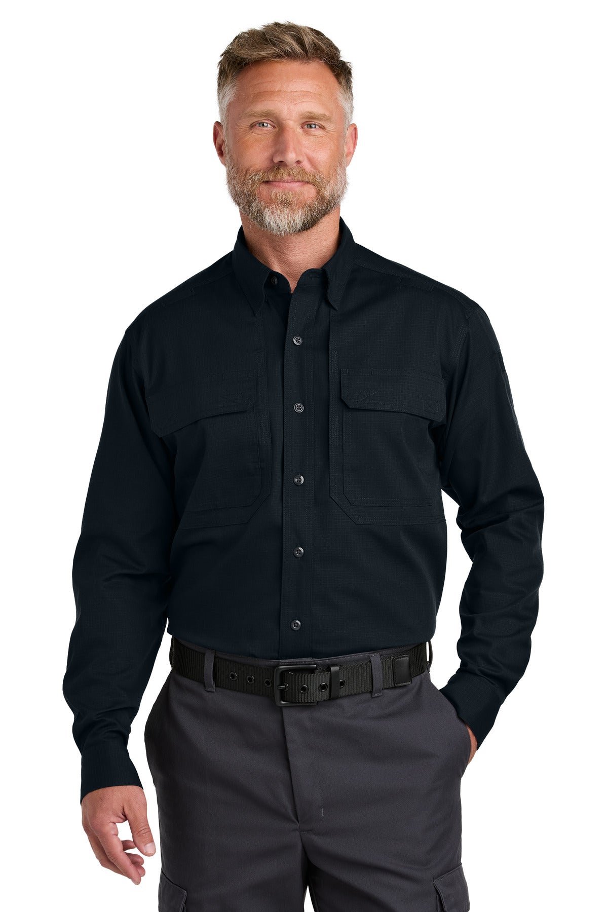 CornerStone Long Sleeve Select Tactical Shirt CSW176 - EMBROIDERED