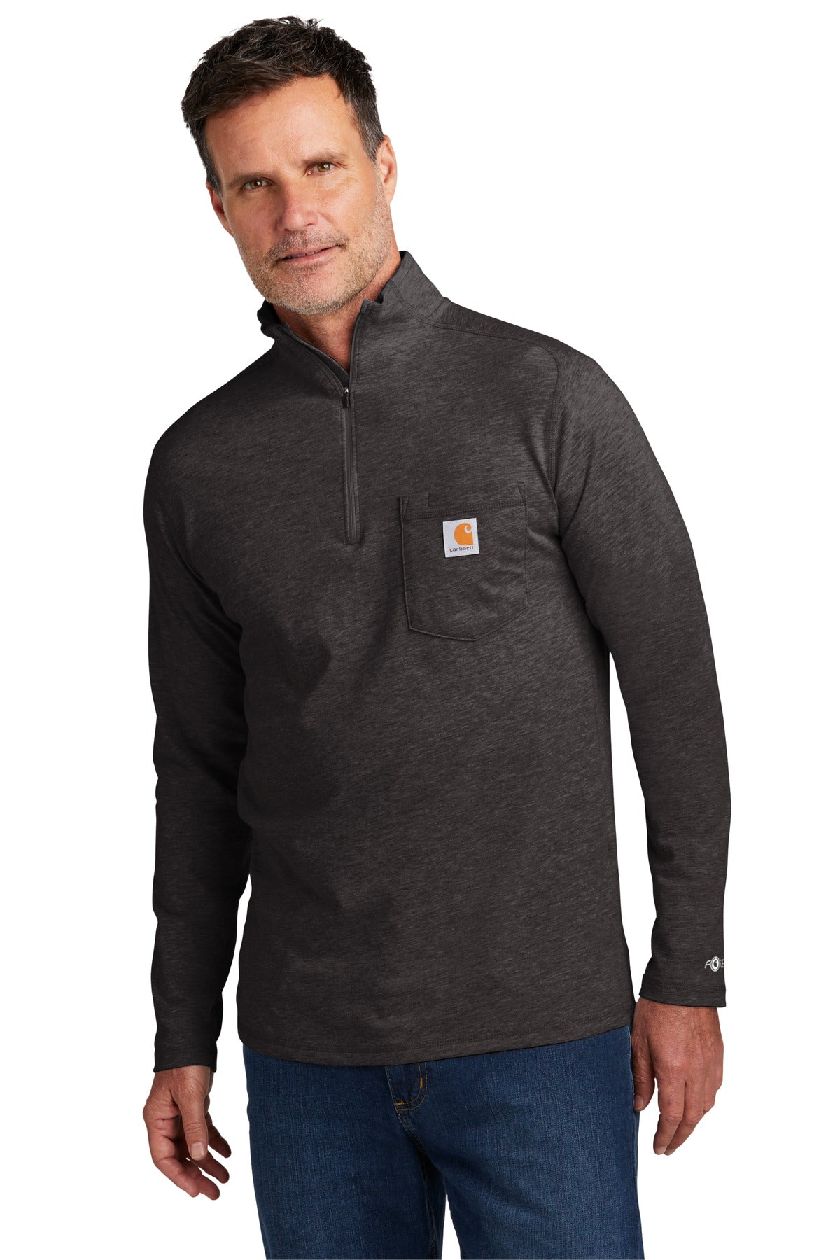 Carhartt Force 1/4-Zip Long Sleeve T-Shirt CT104255 - EMBROIDERED