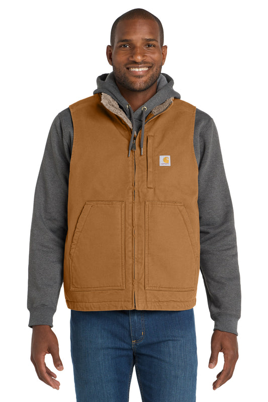 Carhartt Sherpa-Lined Mock Neck Vest CT104277 - EMBROIDERED