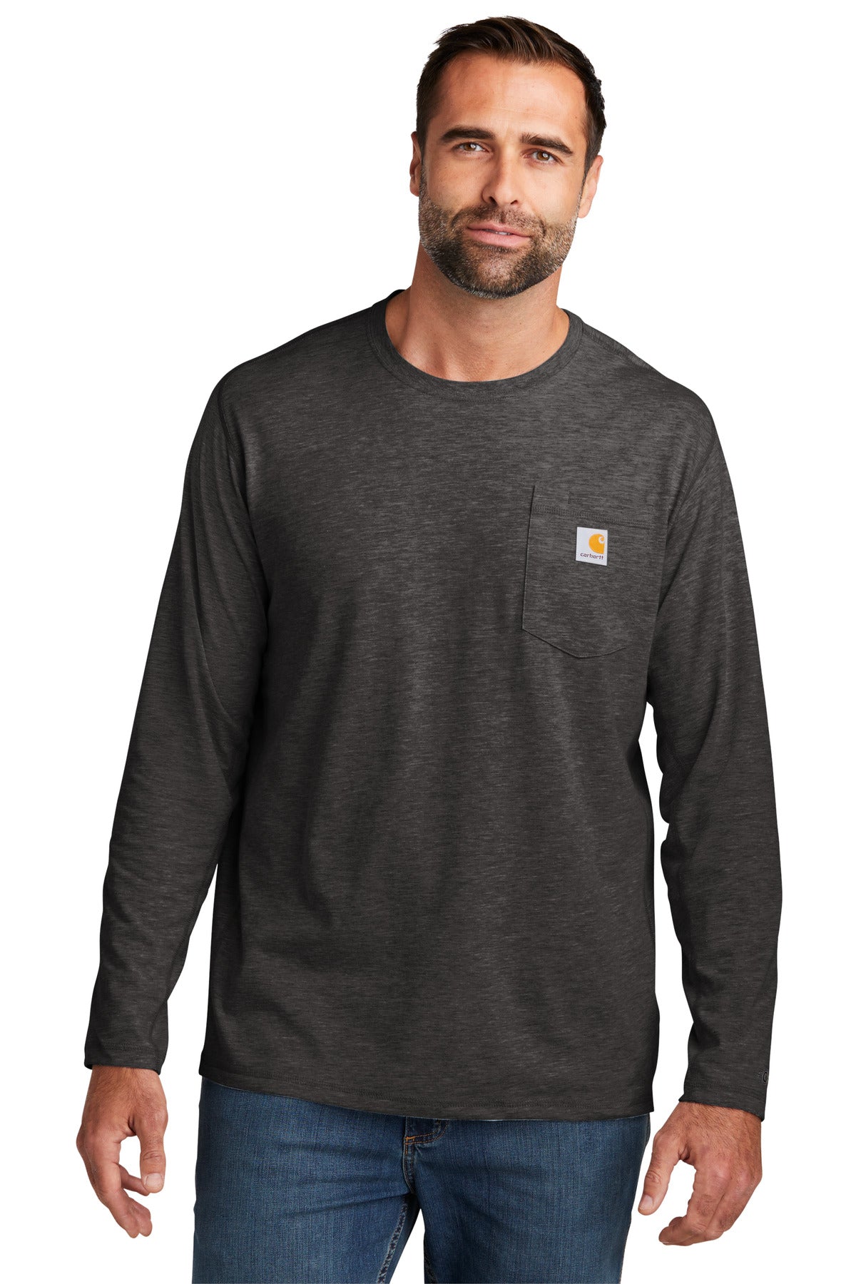 DISCONTINUED Carhartt Force Long Sleeve Pocket T-Shirt CT104617 - EMBROIDERED