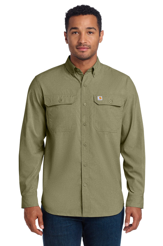 Carhartt Force Solid Long Sleeve Shirt CT105291 - EMBROIDERED