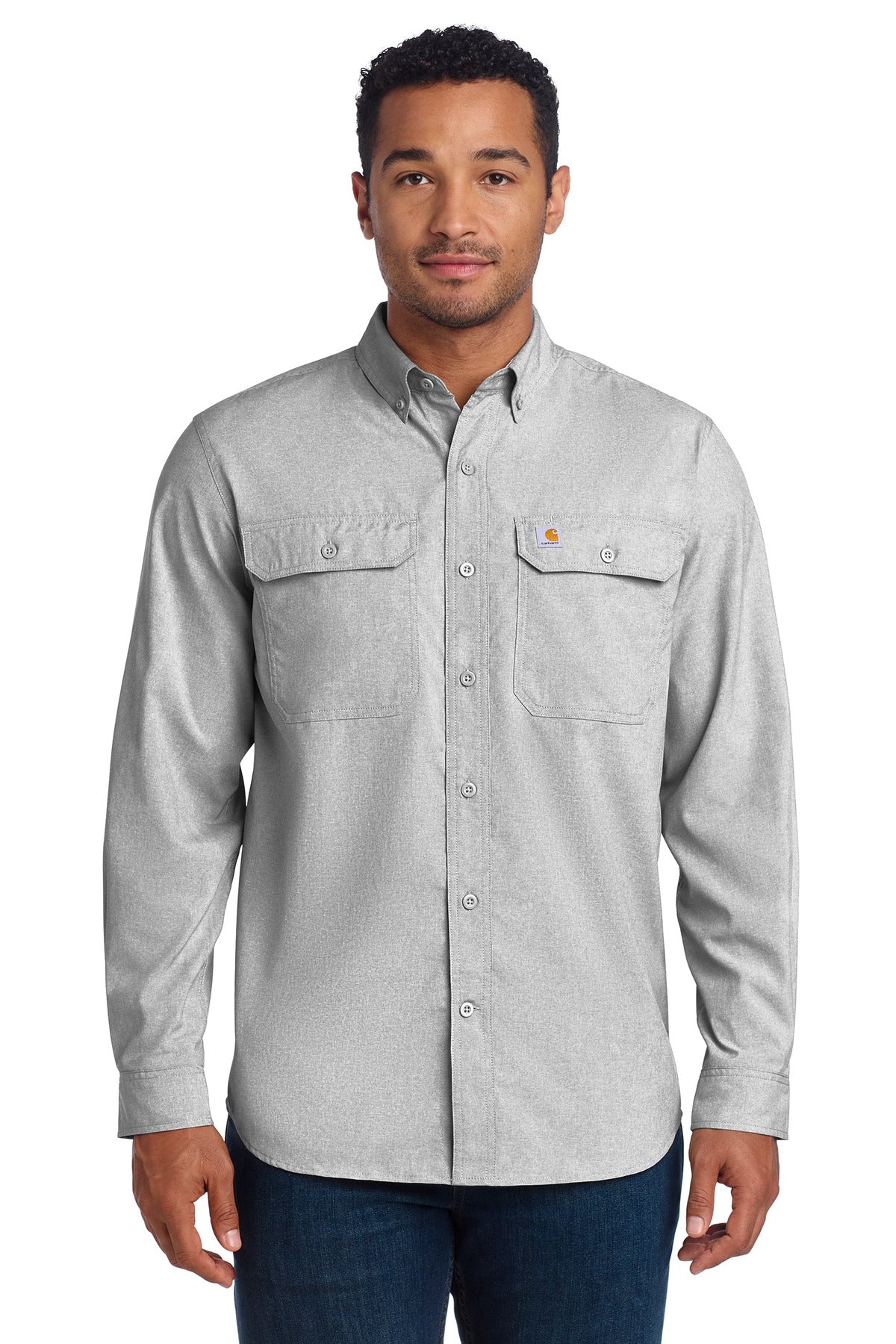 Carhartt Force Solid Long Sleeve Shirt CT105291 - EMBROIDERED