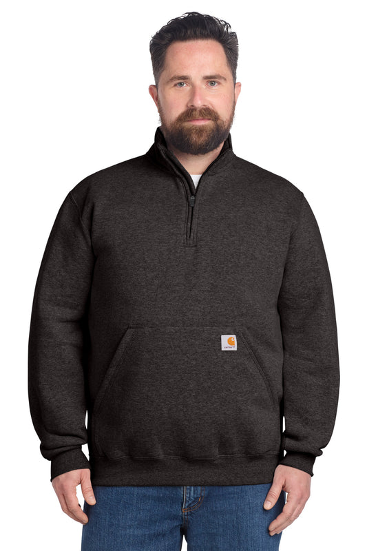 Carhartt Midweight 1/4-Zip Mock Neck Sweatshirt CT105294 - EMBROIDERED