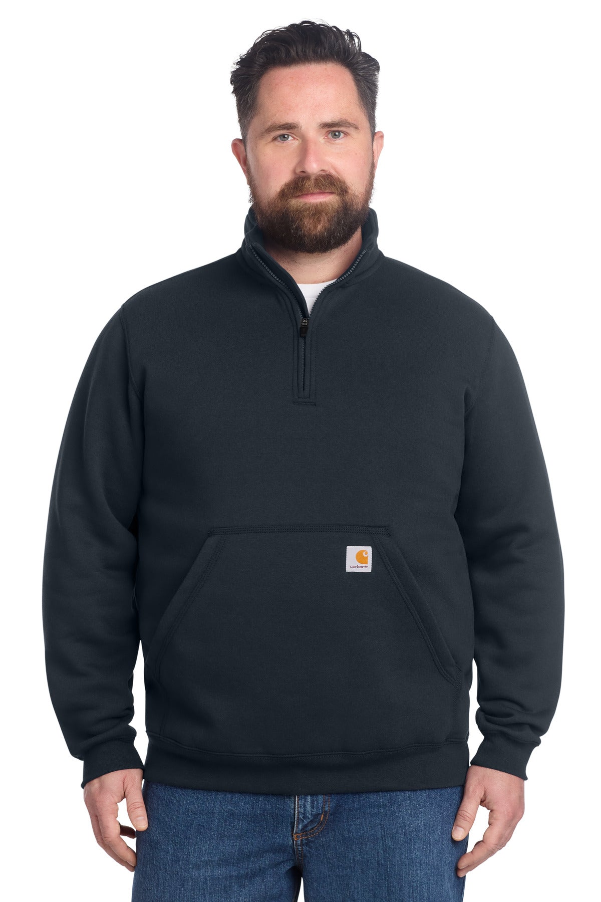 Carhartt Midweight 1/4-Zip Mock Neck Sweatshirt CT105294 - EMBROIDERED