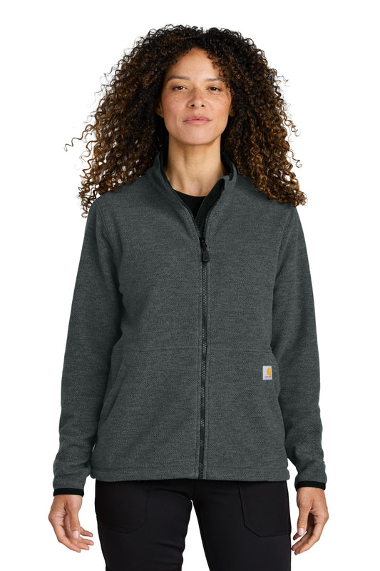 Carhartt Women's Textured Full-Zip Fleece Jacket CT106419 - EMBROIDERED
