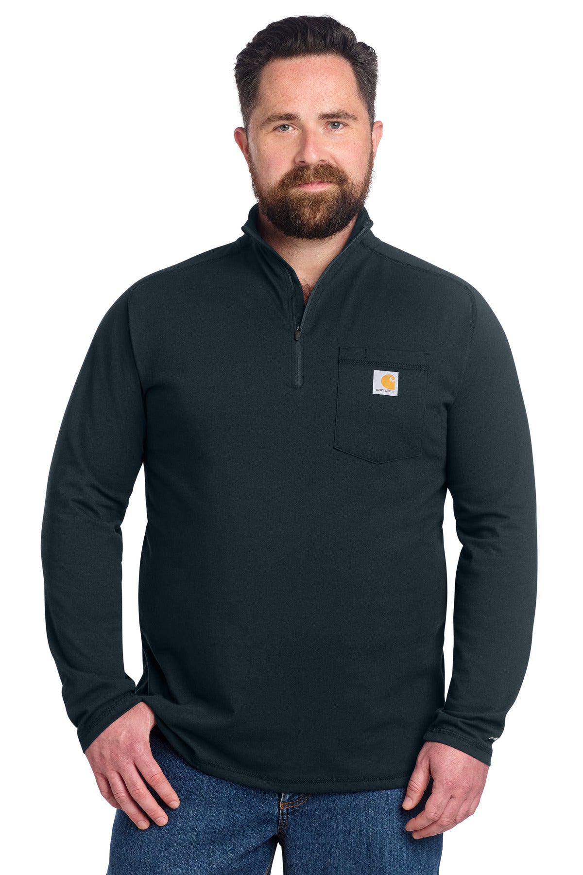 Carhartt Force 1/4-Zip Long Sleeve T-Shirt CT106660 - EMBROIDERED