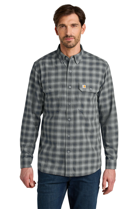 Carhartt Rugged Flex Plaid Long Sleeve Shirt CT107109 - EMBROIDERED