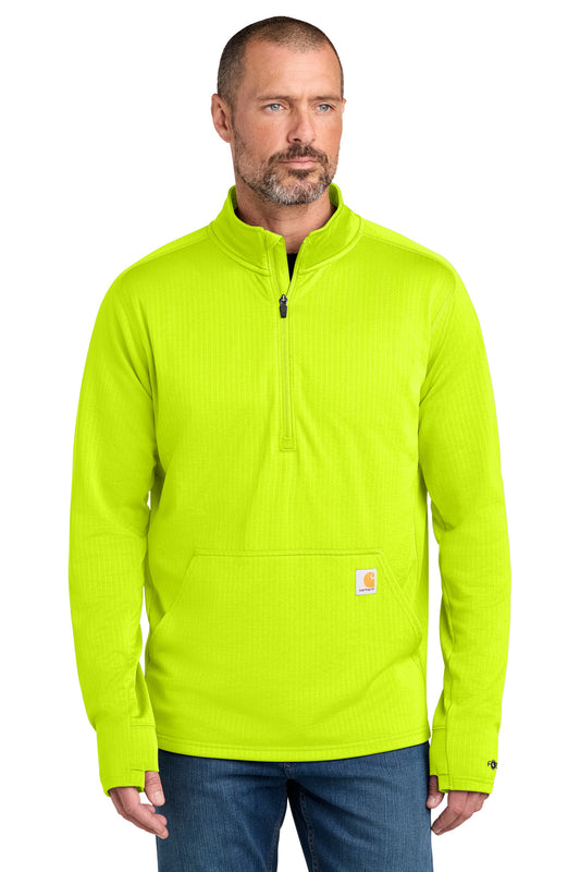 Carhartt Force 1/2-Zip Grid Fleece CT107814 - EMBROIDERED