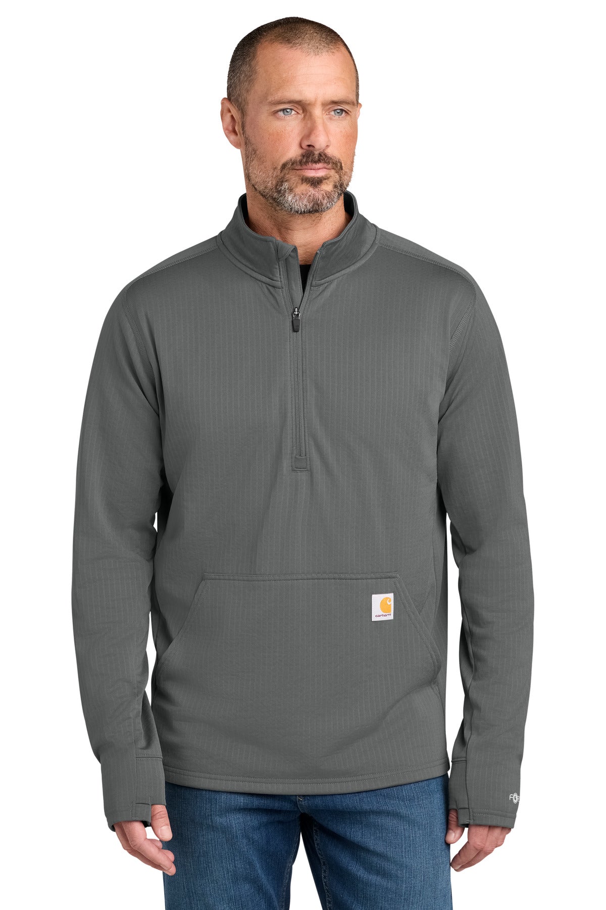 Carhartt Force 1/2-Zip Grid Fleece CT107814 - EMBROIDERED