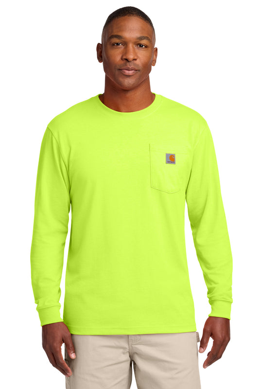 Carhartt Workwear Pocket Long Sleeve T-Shirt. CTK126 - EMBROIDERED
