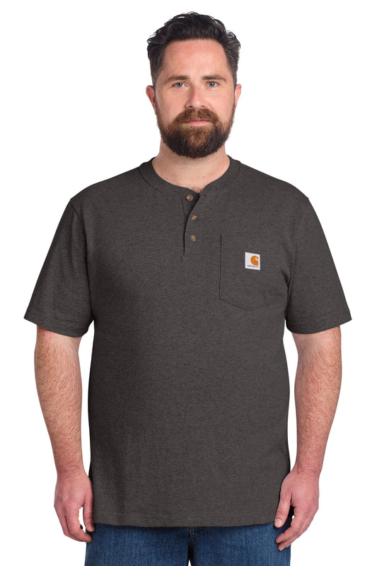 Carhartt Short Sleeve Henley T-Shirt CTK84 - EMBROIDERED