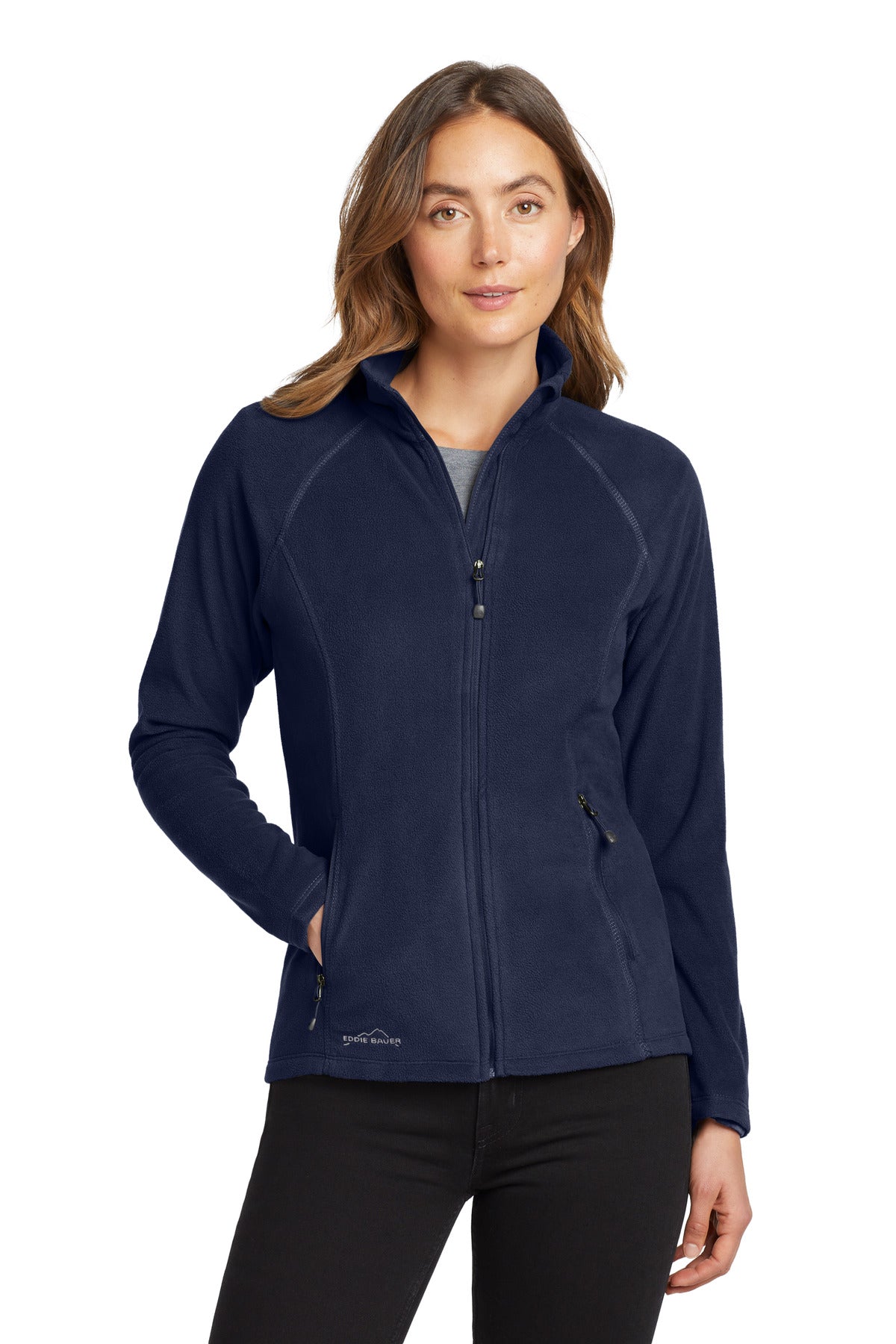 Eddie Bauer Women's Full-Zip Microfleece Jacket. EB225 - EMBROIDERED