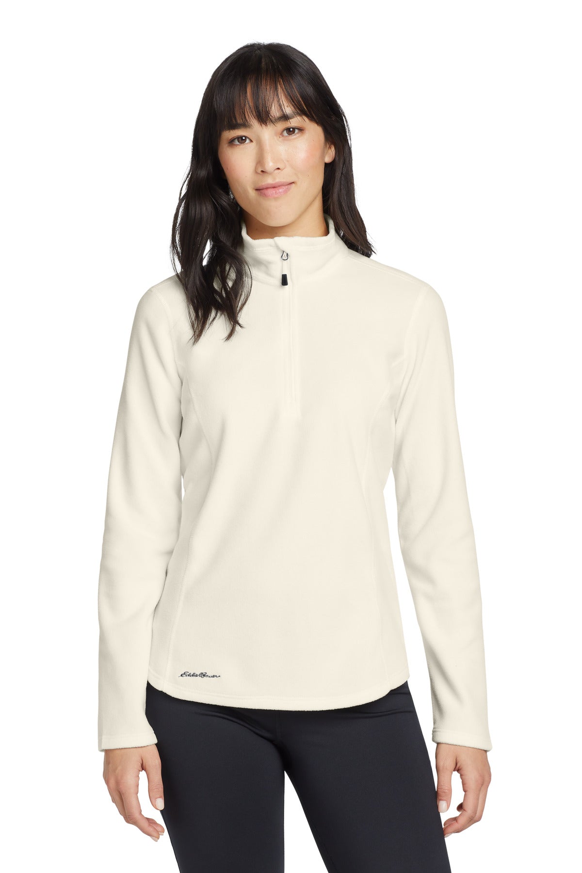 Eddie Bauer Women's 1/2-Zip Microfleece Jacket EB227 - EMBROIDERED