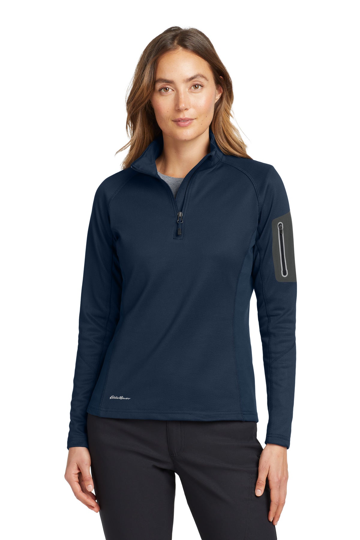 Eddie Bauer Women's 1/2-Zip Performance Fleece. EB235 - EMBROIDERED