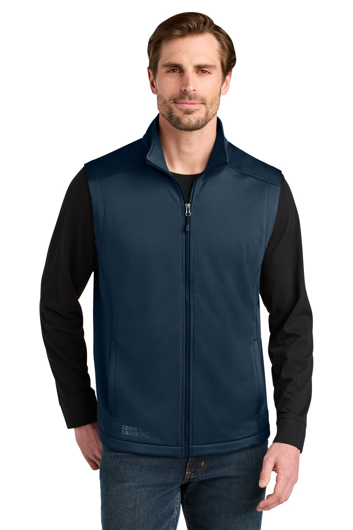 Eddie Bauer Smooth Mid Layer Fleece Vest EB2560 - EMBROIDERED