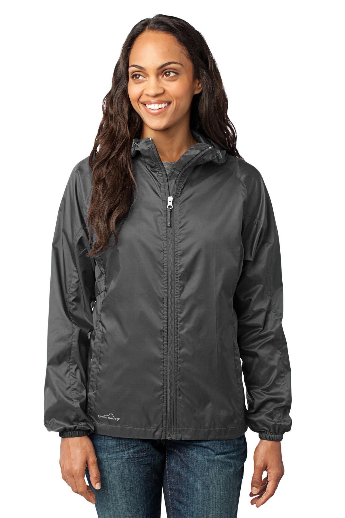 Eddie Bauer Women's Packable Wind Jacket. EB501 - EMBROIDERED