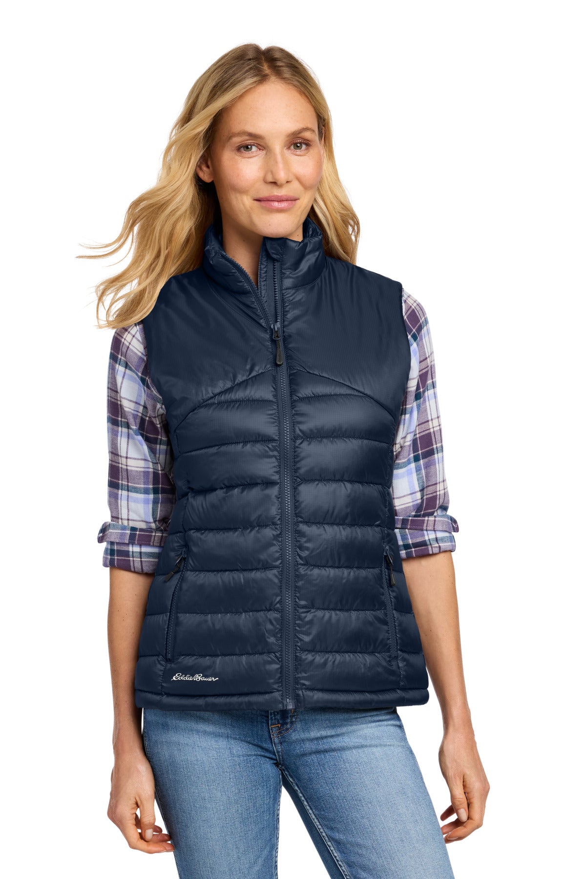 Eddie Bauer Women's Quilted Vest EB513 - EMBROIDERED
