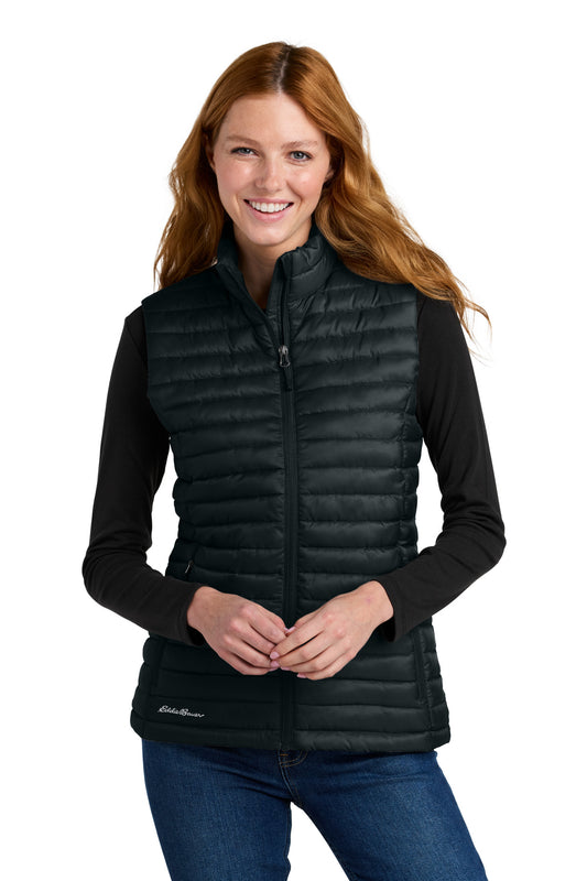 Eddie Bauer Women's Packable Quilted Vest EB517 - EMBROIDERED