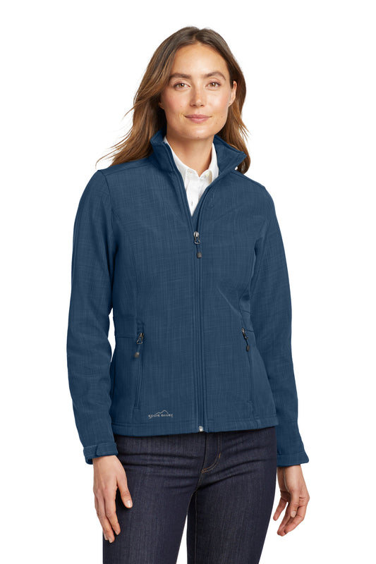 Eddie Bauer Women's Shaded Crosshatch Soft Shell Jacket. EB533 - EMBROIDERED