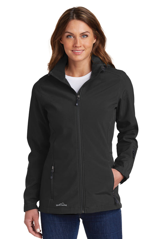Eddie Bauer Women's Hooded Soft Shell Parka. EB537 - EMBROIDERED