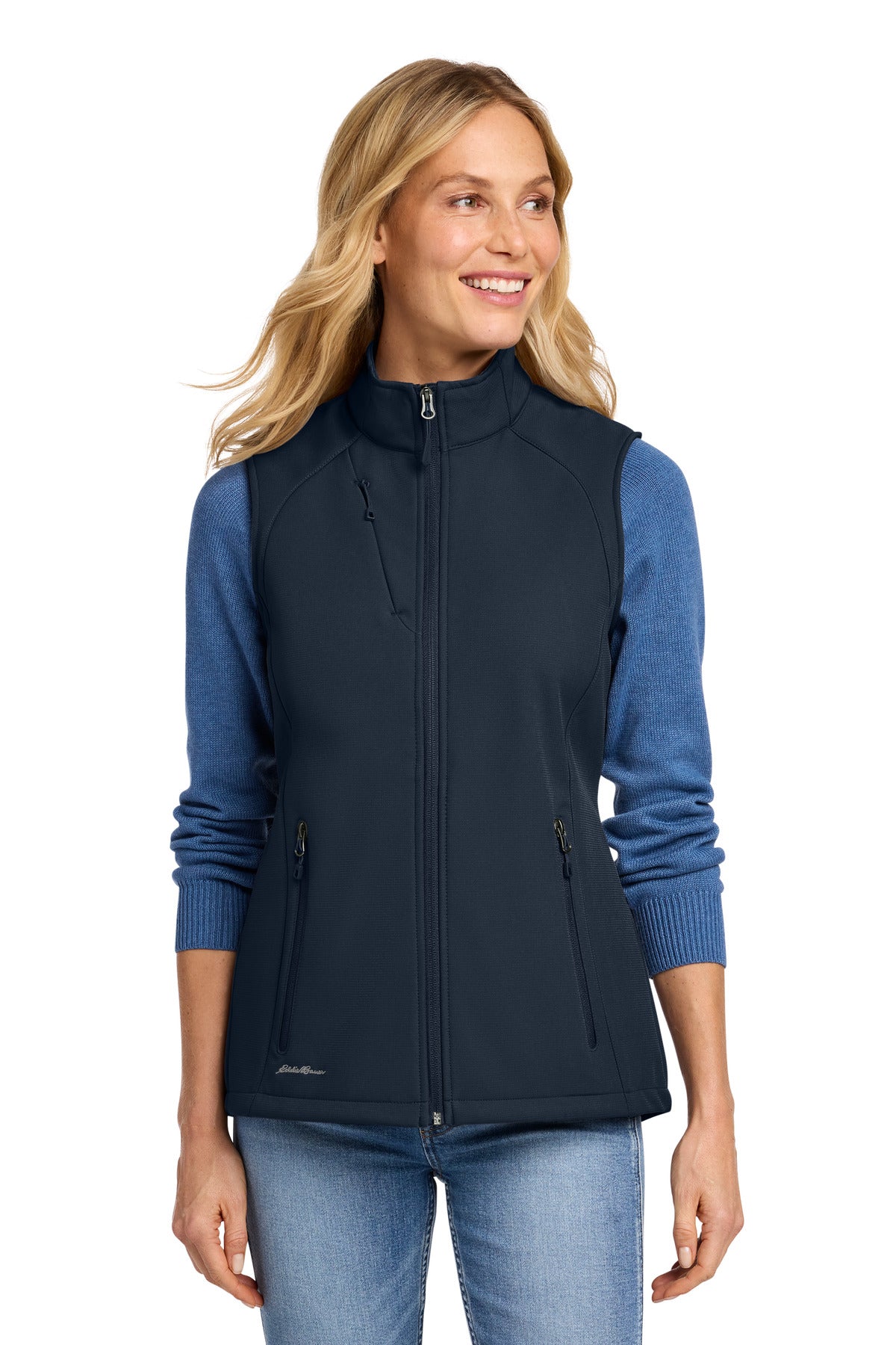 Eddie Bauer Women's Stretch Soft Shell Vest EB547 - EMBROIDERED