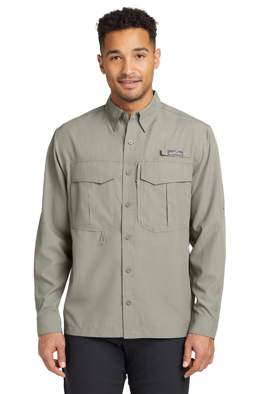 Eddie Bauer - Long Sleeve Performance Fishing Shirt. EB600 - EMBROIDERED