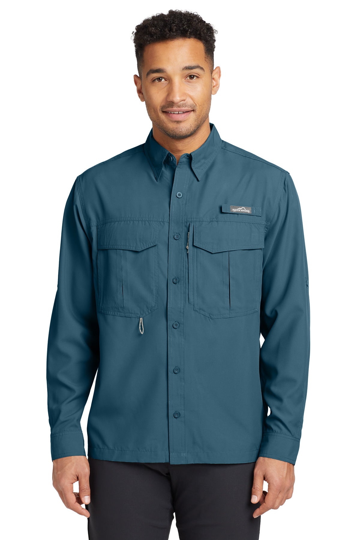 Eddie Bauer - Long Sleeve Performance Fishing Shirt. EB600 - EMBROIDERED
