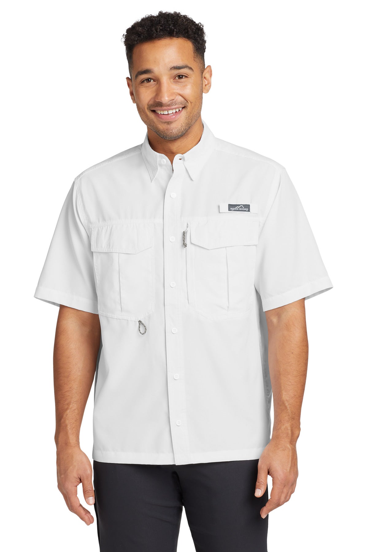 Eddie Bauer Short Sleeve Performance Fishing Shirt EB602 - EMBROIDERED
