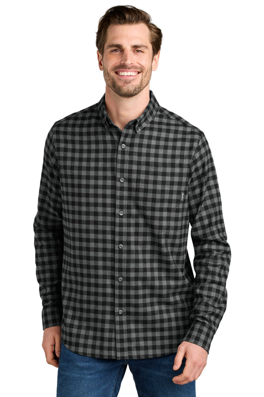 Eddie Bauer Long Sleeve Favorite Flannel Plaid Shirt EB610 - EMBROIDERED