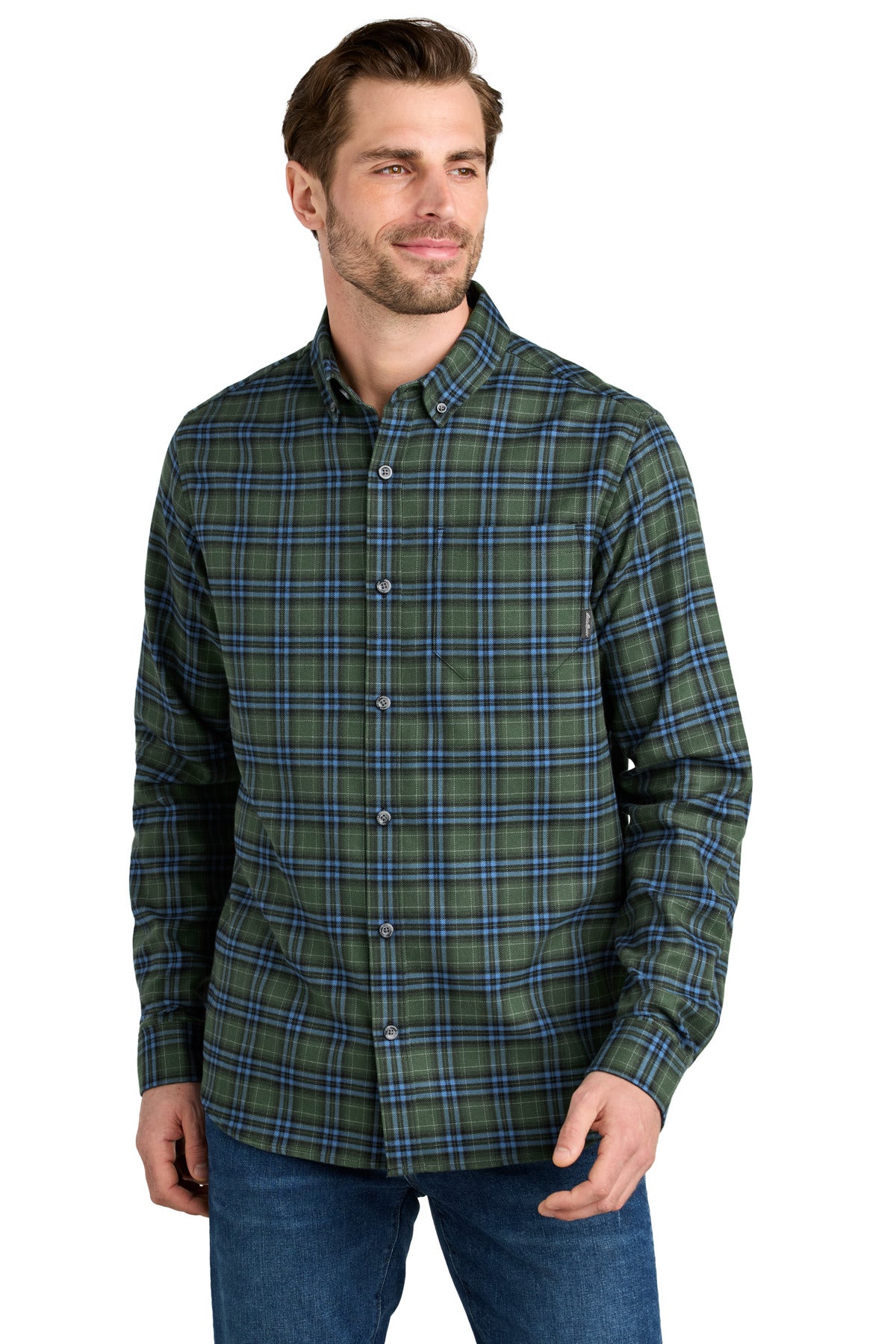 Eddie Bauer Long Sleeve Favorite Flannel Plaid Shirt EB610 - EMBROIDERED