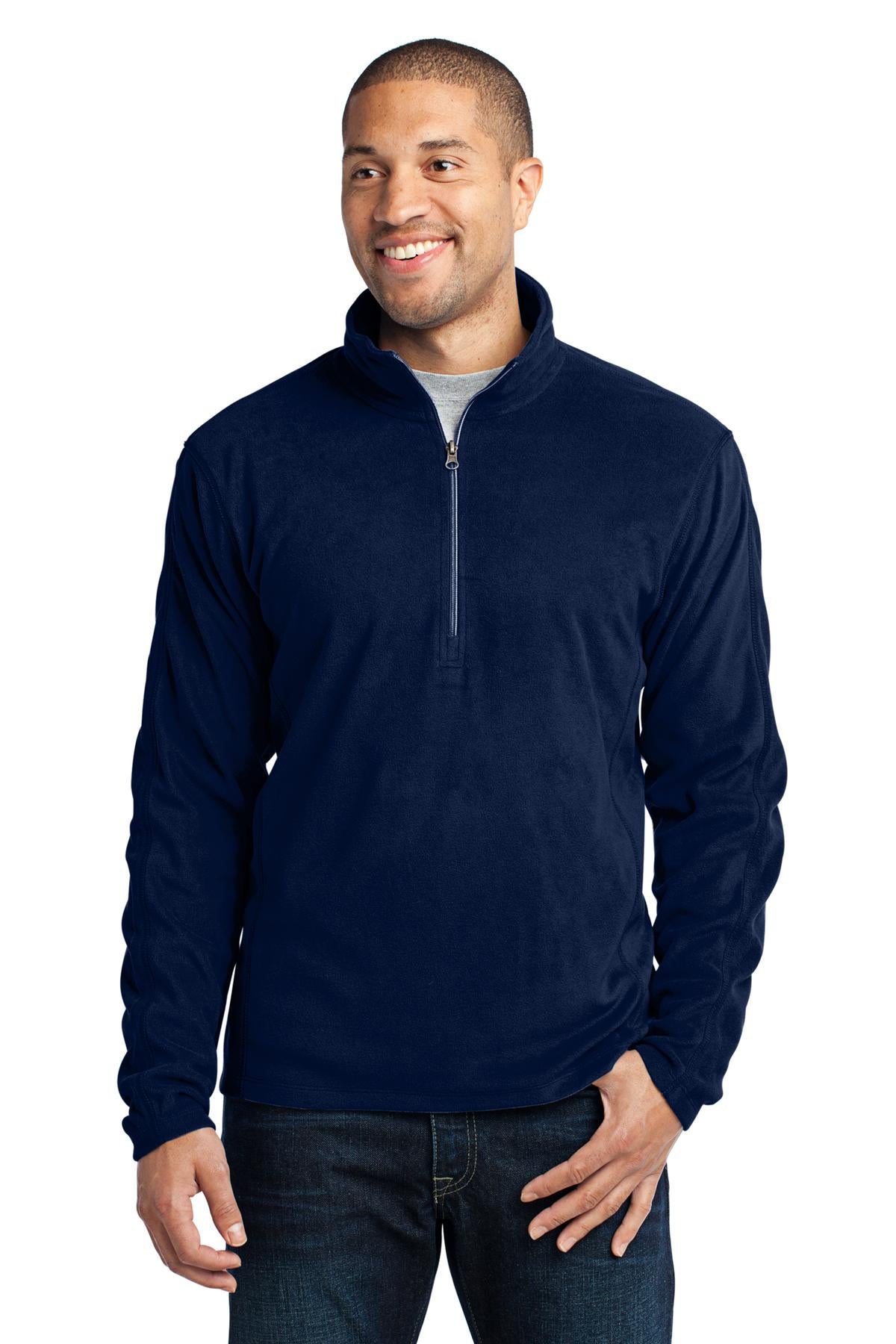 Port Authority Microfleece 1/2-Zip Pullover. F224 - EMBROIDERED