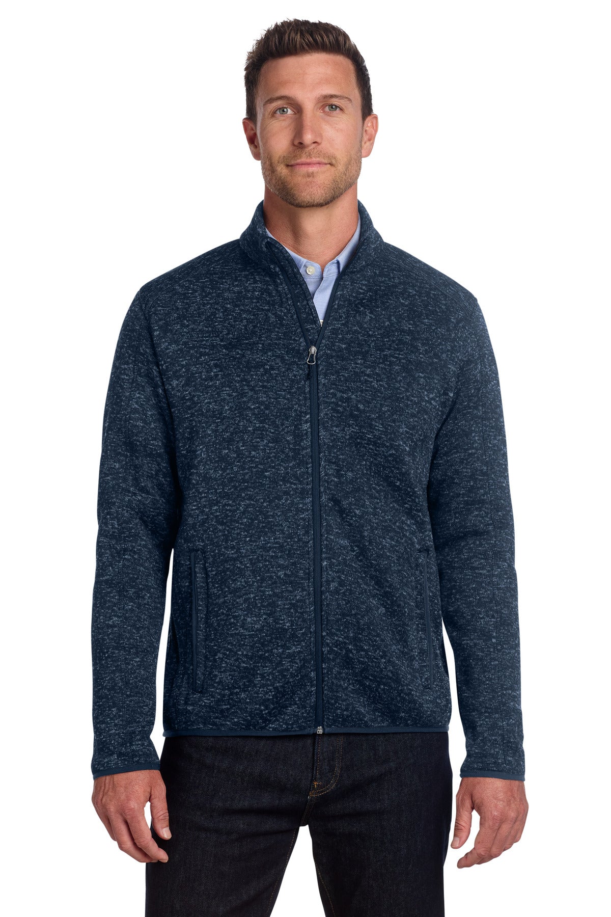 Port Authority Sweater Fleece Jacket. F232 - EMBROIDERED