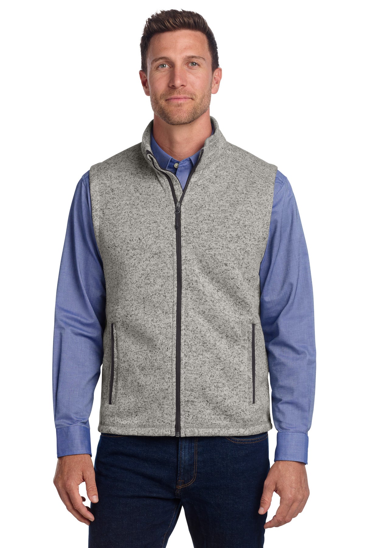 Port Authority Sweater Fleece Vest F236 - EMBROIDERED