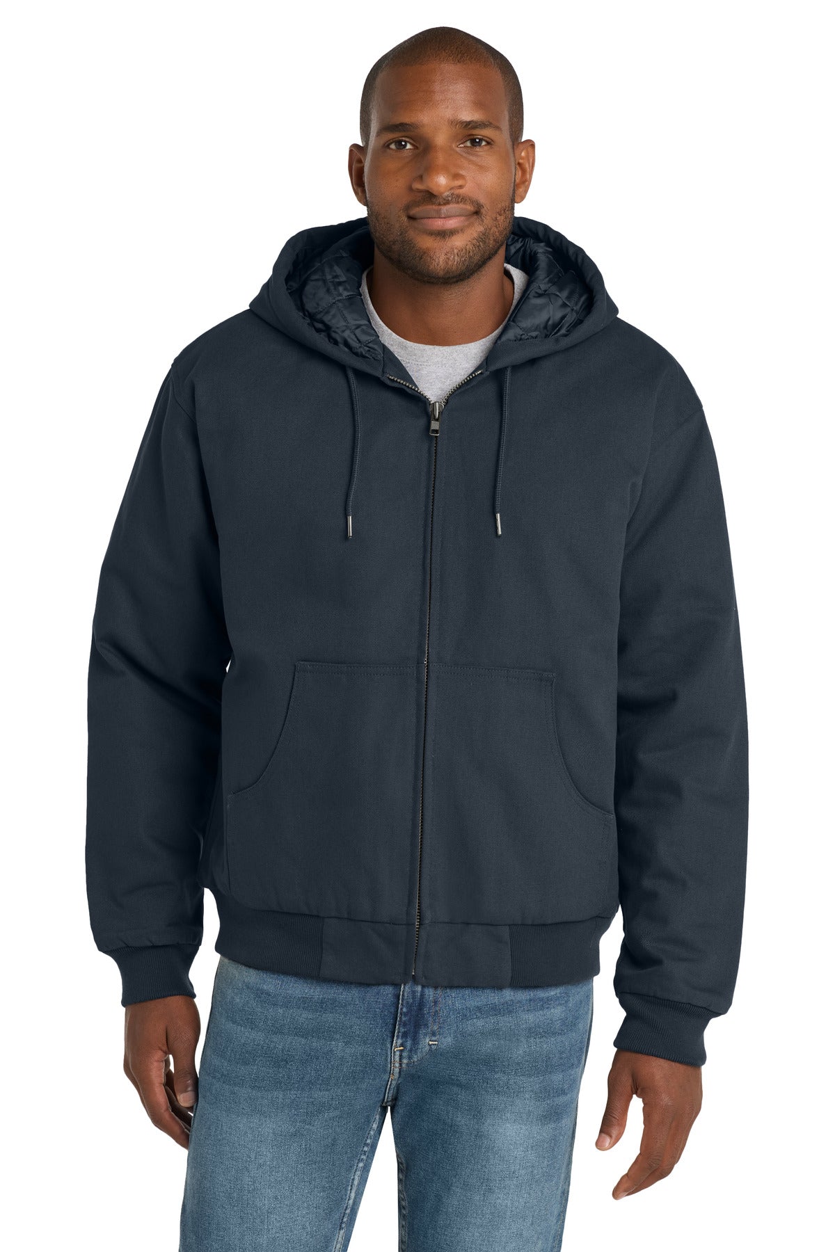 CornerStone - Duck Cloth Hooded Work Jacket. J763H - EMBROIDERED