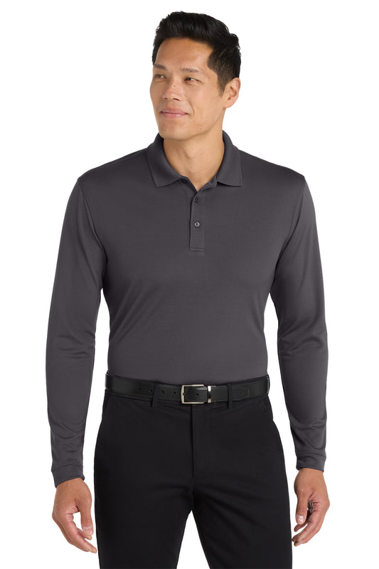 Port Authority Dry Zone UV Micro-Mesh Long Sleeve Polo K110LS - EMBROIDERED