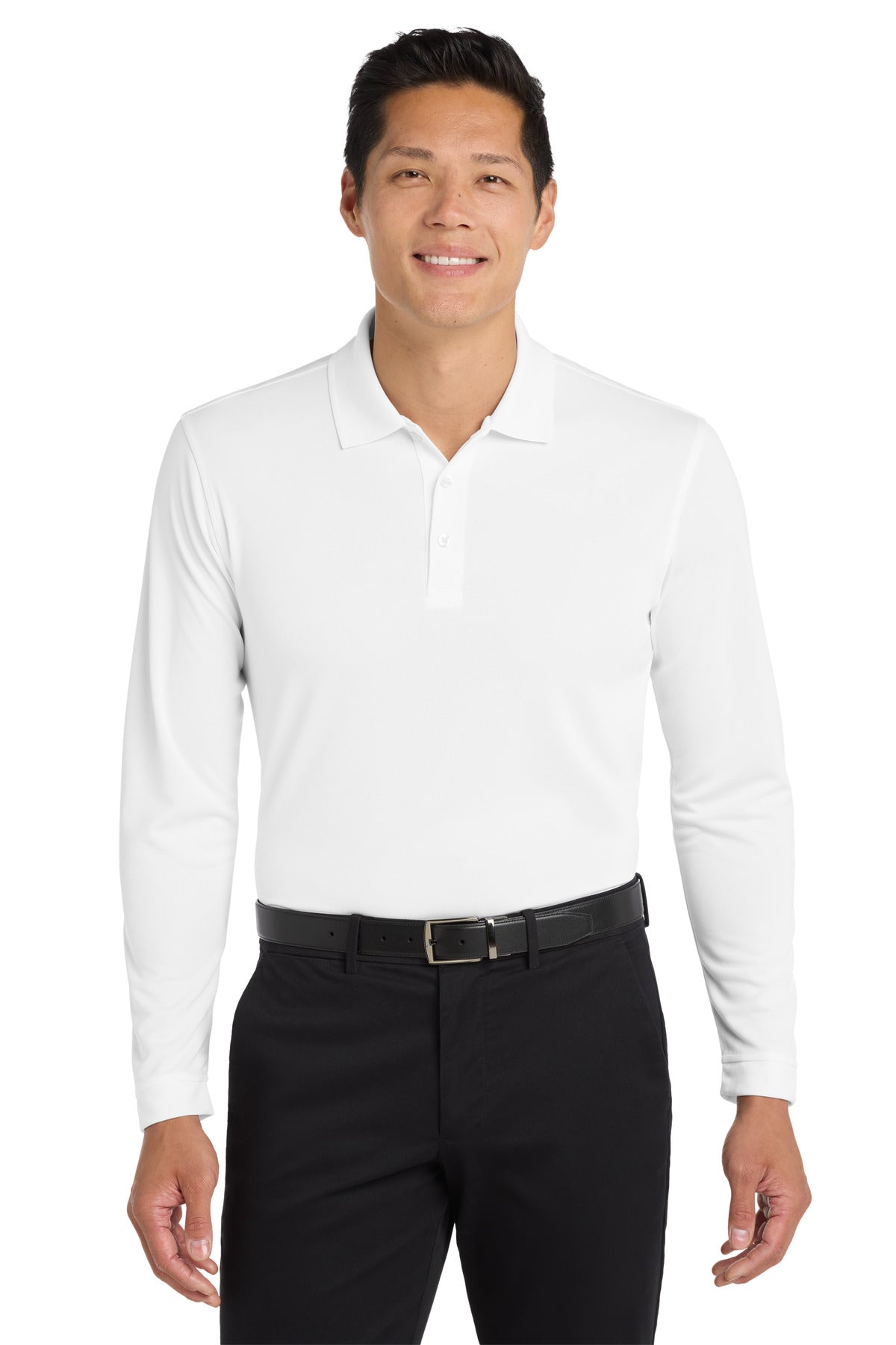 Port Authority Dry Zone UV Micro-Mesh Long Sleeve Polo K110LS - EMBROIDERED