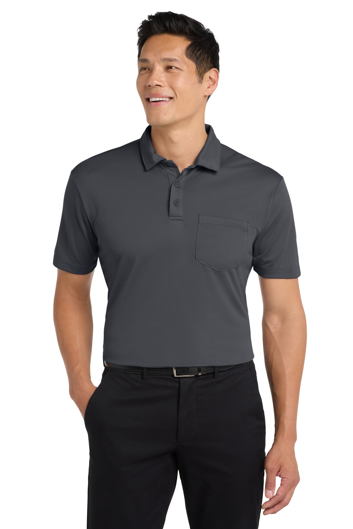 Port Authority Silk Touch‚ Performance Pocket Polo. K540P - EMBROIDERED